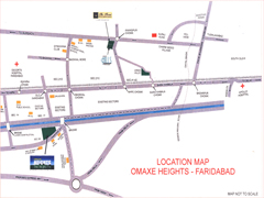 Location Map of Piyush Heights at Sector - 89 in Faridabad